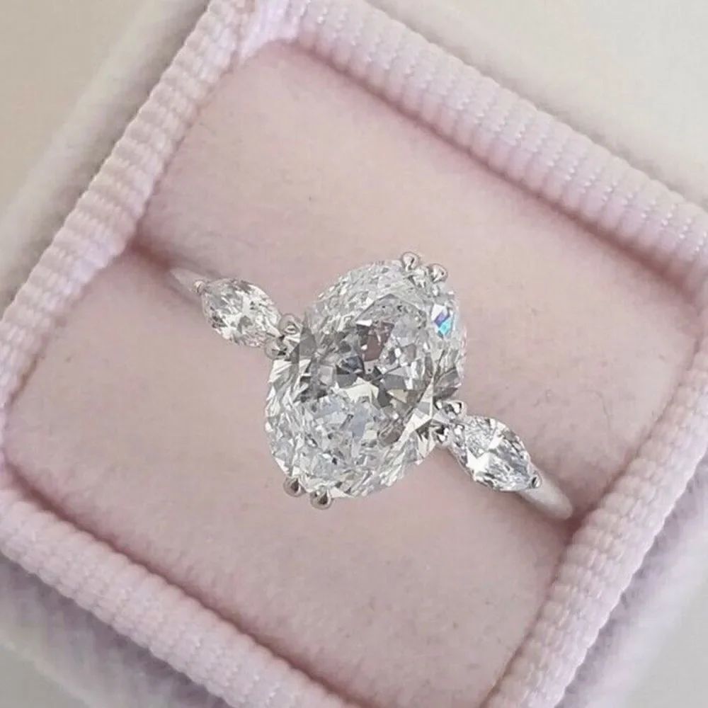 🔷 New stunning sparkling 4 carat white sapphire ring 🔷